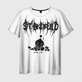 Мужская футболка 3D с принтом STRIRED DRAIN в Екатеринбурге, 100% полиэфир | прямой крой, круглый вырез горловины, длина до линии бедер | dead inside | drain | zxc | zxcursed | дрейн | дэд инсайд