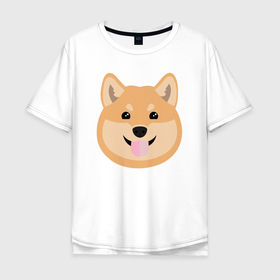 Мужская футболка хлопок Oversize с принтом Shiba art , 100% хлопок | свободный крой, круглый ворот, “спинка” длиннее передней части | akita | art | dog | inu | shiba | акита | арт | ину | сиба | собака | шиба