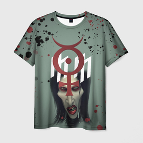 Мужская футболка 3D с принтом Marilyn Manson | Мерилин Мэнсон (Z) в Санкт-Петербурге, 100% полиэфир | прямой крой, круглый вырез горловины, длина до линии бедер | hugh warner | marilyn manson | rock | глэм рок | гот | индастриал метал | индастриал рок | музыка | мэрилин мэнсон | рок | фрик | хард рок | шок рок
