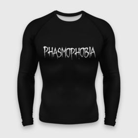 Мужской рашгард 3D с принтом Phasmophobia logo в Кировске,  |  | horror | phasmophobia | игра | пхасмафобия | пхасмофобия | фазмофобия | фасмофобия | хоррор