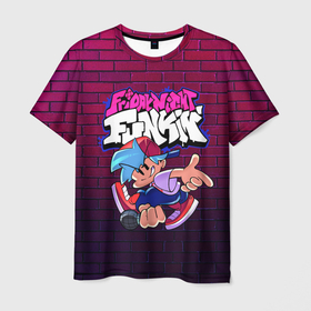 Мужская футболка 3D с принтом Friday Night Funkin Бойфренд в Тюмени, 100% полиэфир | прямой крой, круглый вырез горловины, длина до линии бедер | fnf | friday night funkin | бойфренд | игра | парень | персонажи | фридей найт фанкин