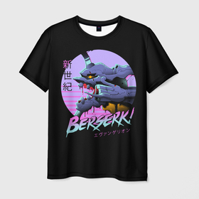Мужская футболка 3D с принтом EVA-BERSERK | ЕВА- БЕРСЕРК в Новосибирске, 100% полиэфир | прямой крой, круглый вырез горловины, длина до линии бедер | anime | berserk | eva | evangelion | nerv | аниме | анимэ | берсерк | ева | евангилион | нерв | роботы | рэй | синдзи | япония