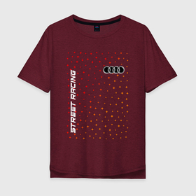 Мужская футболка хлопок Oversize с принтом Audi - Racing в Санкт-Петербурге, 100% хлопок | свободный крой, круглый ворот, “спинка” длиннее передней части | audi | auto | logo | moto | pro | quattro | racing | sport | symbol | авто | автомобильные | ауди | кватро | лого | логотип | логотипы | марка | мото | символ | спорт | шильдик