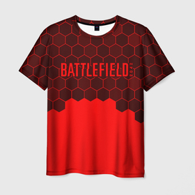 Мужская футболка 3D с принтом Battlefield 2042 - Hexagon в Новосибирске, 100% полиэфир | прямой крой, круглый вырез горловины, длина до линии бедер | Тематика изображения на принте: 2042 | battle | battlefield | fps | game | games | logo | portal | royale | shooter | батлфилд | битва | игра | игры | королевская | лого | портал | соты | шутер
