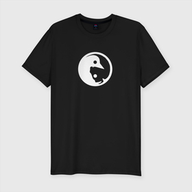 Мужская футболка хлопок Slim с принтом Linux Icon в Тюмени, 92% хлопок, 8% лайкра | приталенный силуэт, круглый вырез ворота, длина до линии бедра, короткий рукав | icon | linux | pinguin | иконка | линукс | пингвин