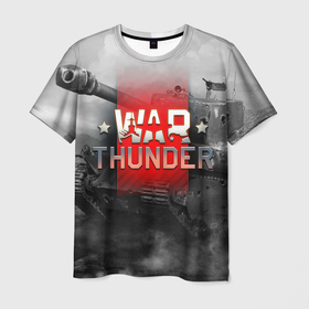 Мужская футболка 3D с принтом WAR THUNDER / ВАР ТАНДЕР  в Курске, 100% полиэфир | прямой крой, круглый вырез горловины, длина до линии бедер | game | war thunder | warthunder | world of tanks | wot | вар тандер | война | вот | игры | корабли | мир танков. | онлайн игра | самолеты | танки