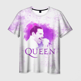 Мужская футболка 3D с принтом Freddie Mercury | Queen (Z) , 100% полиэфир | прямой крой, круглый вырез горловины, длина до линии бедер | freddie mercury | music | queen | брайан мэй | глэм рок | джон дикон | квин | королева | музыка | поп рок | роджер тейлор | фредди меркьюри | хард рок