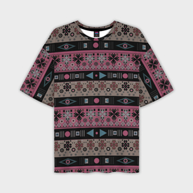 Мужская футболка oversize 3D с принтом Этнический полосатый орнамент в Белгороде,  |  | Тематика изображения на принте: абстрактный | африканский узор | геометрический узор | орнамент | полосы | текстура | шаблон