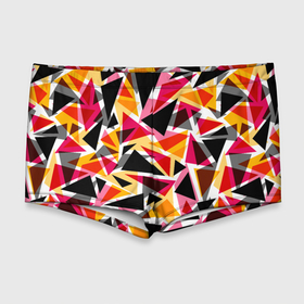 Мужские купальные плавки 3D с принтом Разноцветные черные красные желтые треугольники в Тюмени, Полиэстер 85%, Спандекс 15% |  | абстрактный | геометрические фигуры | геометрический узор | желтый | красный | полигональный | разноцветный | треугольники | черный