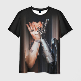 Мужская футболка 3D с принтом CP77 | Джонни в Белгороде, 100% полиэфир | прямой крой, круглый вырез горловины, длина до линии бедер | cyberpunk | cyberpunk 2077 | johnny silverhand | keanu reeves | джонни сильверхенд | киану ривз | киберпанк | киберпанк 2077