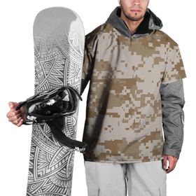 Накидка на куртку 3D с принтом Камуфляжный пиксель , 100% полиэстер |  | Тематика изображения на принте: иллюстрация | камуфляж | пикселька | пустынный | форма
