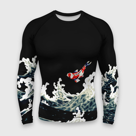 Мужской рашгард 3D с принтом Карп Кои Волна Япония Рыба в Петрозаводске,  |  | fish | japan | koi | ocean | sea | style | waves | аниме | вода | волны | животные | иероглифы | карпы | кои | культура | море | надпись | океан | рыбы | стиль | япония