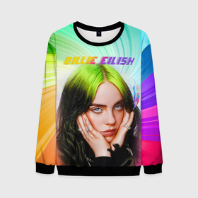 Мужской свитшот 3D с принтом BILLIE EILISH / БИЛЛИ АЙЛИШ (Z) в Новосибирске, 100% полиэстер с мягким внутренним слоем | круглый вырез горловины, мягкая резинка на манжетах и поясе, свободная посадка по фигуре | Тематика изображения на принте: be | billie | billie eilish | blohsh | ghoul | айлиш | билли | билли айлиш | биляш