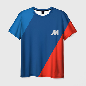 Мужская футболка 3D с принтом BMW M Sport в Новосибирске, 100% полиэфир | прямой крой, круглый вырез горловины, длина до линии бедер | bmw m | m performance | автомобили | бмв мотор спорт | эмка