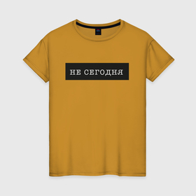 Женская футболка хлопок с принтом Не сегодня в Санкт-Петербурге, 100% хлопок | прямой крой, круглый вырез горловины, длина до линии бедер, слегка спущенное плечо | comedy women | не сегодня | стендап | юмор
