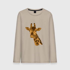 Мужской лонгслив хлопок с принтом Жираф Жора в Белгороде, 100% хлопок |  | долгошей | друг. | жираф | зверь | магадаскар | саванна | экзотика