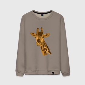 Мужской свитшот хлопок с принтом Жираф Жора в Курске, 100% хлопок |  | долгошей | друг. | жираф | зверь | магадаскар | саванна | экзотика