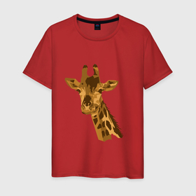 Мужская футболка хлопок с принтом Жираф Жора в Санкт-Петербурге, 100% хлопок | прямой крой, круглый вырез горловины, длина до линии бедер, слегка спущенное плечо. | долгошей | друг. | жираф | зверь | магадаскар | саванна | экзотика
