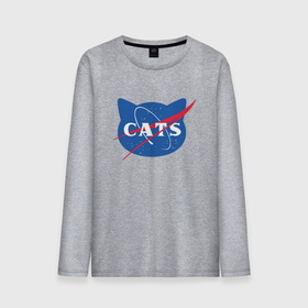 Мужской лонгслив хлопок с принтом Cats NASA в Санкт-Петербурге, 100% хлопок |  | animal | cat | cute | kitty | meow | nasa | space | друг | животные | киска | кися | китти | космос | кот | котенок | котик | котэ | кошечка | кошка | мур | мяу | питомец