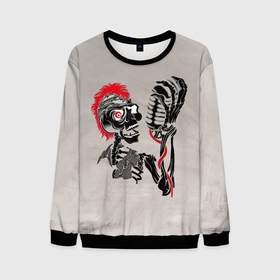 Мужской свитшот 3D с принтом Punk music в Ухте, 100% полиэстер с мягким внутренним слоем | круглый вырез горловины, мягкая резинка на манжетах и поясе, свободная посадка по фигуре | punk | металл | музыка | музыкант | панк | рок | рокер