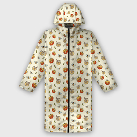 Дождевик унисекс 3D с принтом Яблоки и мёд в городе Новоалтайск,  |  | apples | art | background | bees | drawings | honey | pattern | texture | арт | мед | паттерн | пчелы | рисунки | текстура | фон | яблоки