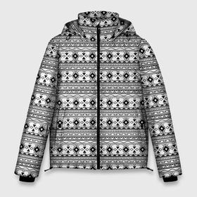 Мужская зимняя куртка 3D с принтом Геометрический узор в Кировске, верх — 100% полиэстер; подкладка — 100% полиэстер; утеплитель — 100% полиэстер | длина ниже бедра, свободный силуэт Оверсайз. Есть воротник-стойка, отстегивающийся капюшон и ветрозащитная планка. 

Боковые карманы с листочкой на кнопках и внутренний карман на молнии. | abstraction | art | background | geometric pattern | geometry | pattern | shapes | texture | абстракция | арт | геометрический узор | геометрия | паттерн | текстура | узор | фигуры | фон