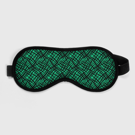 Маска для сна 3D с принтом Абстрактный зелено-черный узор в Екатеринбурге, внешний слой — 100% полиэфир, внутренний слой — 100% хлопок, между ними — поролон |  | абстрактный | зеленый | креативный камуфляж | линии | молодежный | полосатый | черный