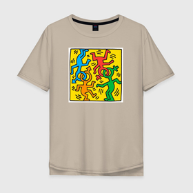 Мужская футболка хлопок Oversize с принтом Pop Art Keith 2 в Курске, 100% хлопок | свободный крой, круглый ворот, “спинка” длиннее передней части | pop art | искусство | картины | поп арт