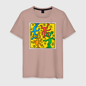 Мужская футболка хлопок с принтом Pop Art Keith 2 в Тюмени, 100% хлопок | прямой крой, круглый вырез горловины, длина до линии бедер, слегка спущенное плечо. | pop art | искусство | картины | поп арт
