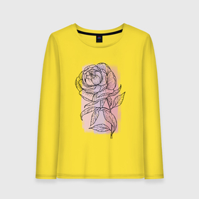 Женский лонгслив хлопок с принтом Нежный пион в Тюмени, 100% хлопок |  | графика | нежный | пион | природа | розовый | сиреневый | цветок | цветы