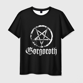 Мужская футболка 3D с принтом Gorgoroth в Санкт-Петербурге, 100% полиэфир | прямой крой, круглый вырез горловины, длина до линии бедер | Тематика изображения на принте: blackmetal | gorgoroth | metal | rock | блэк метал | горгоротх | группы | рок | роцк