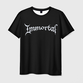 Мужская футболка 3D с принтом Immortal в Новосибирске, 100% полиэфир | прямой крой, круглый вырез горловины, длина до линии бедер | black metal | immortal | rock | иммортал | метал | рок