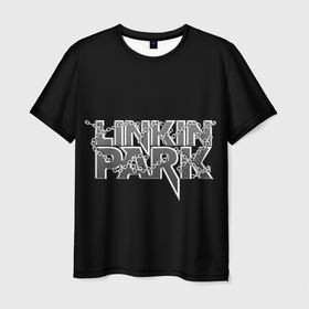Мужская футболка 3D с принтом Линкин парк в цепях в Белгороде, 100% полиэфир | прямой крой, круглый вырез горловины, длина до линии бедер | Тематика изображения на принте: alternative | linkin park | metall | music | rock | альтернатива | линкин парк | металл | музыка | рок