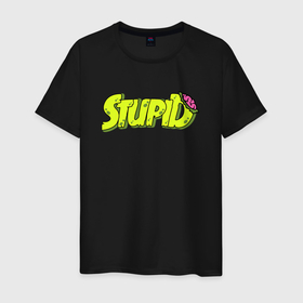 Мужская футболка хлопок с принтом STUPID | ЗОМБИ в Курске, 100% хлопок | прямой крой, круглый вырез горловины, длина до линии бедер, слегка спущенное плечо. | green | stupid | zombie | зеленый | зомби | мозги