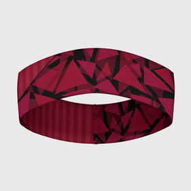 Повязка на голову 3D с принтом Красный комбинированный узор в Курске,  |  | абстрактный | в полоску | геометрический | красный | полосатый | современный