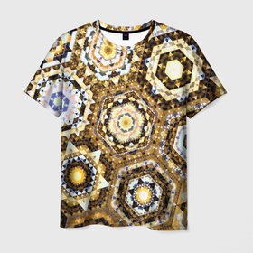 Мужская футболка 3D с принтом Калейдоскоп детства в Санкт-Петербурге, 100% полиэфир | прямой крой, круглый вырез горловины, длина до линии бедер | геометрия | калейдоскоп | калейдоскоп детства | узоры | цветы | шестеренки