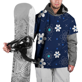 Накидка на куртку 3D с принтом Ночная поляна  в Екатеринбурге, 100% полиэстер |  | Тематика изображения на принте: горошек | ночная поляна | ромашки | узор | узоры | цветы