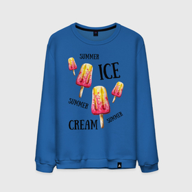 Мужской свитшот хлопок с принтом ICE CREAM в Петрозаводске, 100% хлопок |  | ice cream | summer | лето | мороженое | сочное | яркое