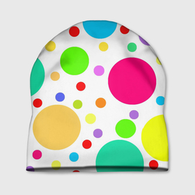 Шапка 3D с принтом Polka dot в Тюмени, 100% полиэстер | универсальный размер, печать по всей поверхности изделия | dotted | в горошек | зелёный | красный | разноцветный | синий | узор