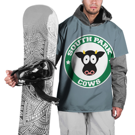 Накидка на куртку 3D с принтом Коровы вперед в Екатеринбурге, 100% полиэстер |  | cow | south park | sport | коровы | мульт | мультфильм | спорт | южный парк