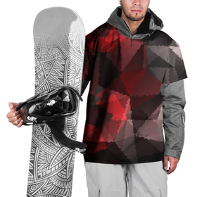 Накидка на куртку 3D с принтом Серо-красная абстракция  в Новосибирске, 100% полиэстер |  | Тематика изображения на принте: абстрактный | красный | креативный | модный | мозаичный узор | серый | текстура