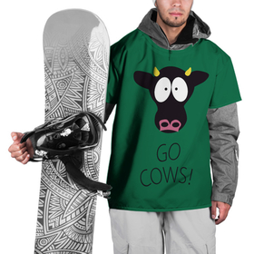 Накидка на куртку 3D с принтом Go Cows в Курске, 100% полиэстер |  | Тематика изображения на принте: cow | south park | sport | коровы | мульт | мультфильм | спорт | южный парк