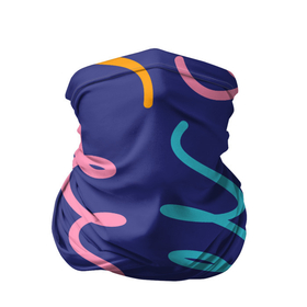 Бандана-труба 3D с принтом Одноцветная ячейка в Тюмени, 100% полиэстер, ткань с особыми свойствами — Activecool | плотность 150‒180 г/м2; хорошо тянется, но сохраняет форму | крем | радостный праздник | спагетти | хлопок | цветная бумага