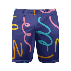 Мужские шорты спортивные с принтом Одноцветная ячейка в Санкт-Петербурге,  |  | крем | радостный праздник | спагетти | хлопок | цветная бумага