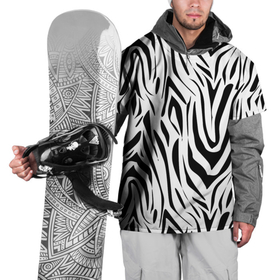 Накидка на куртку 3D с принтом Черно-белая зебра , 100% полиэстер |  | зебра | модный | молодежный | популярный | современный | тигровый | тренд | черно белый