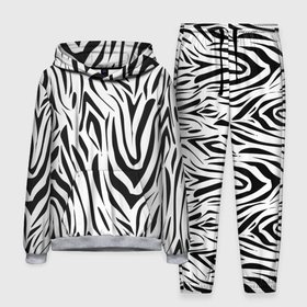 Мужской костюм 3D (с толстовкой) с принтом Черно белая зебра в Петрозаводске,  |  | Тематика изображения на принте: зебра | модный | молодежный | популярный | современный | тигровый | тренд | черно белый