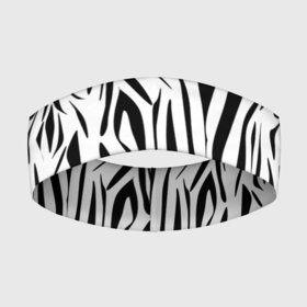 Повязка на голову 3D с принтом Черно белая зебра в Курске,  |  | Тематика изображения на принте: зебра | модный | молодежный | популярный | современный | тигровый | тренд | черно белый