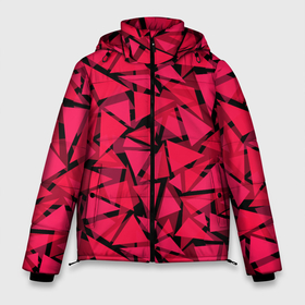 Мужская зимняя куртка 3D с принтом Красно черный полигональный в Курске, верх — 100% полиэстер; подкладка — 100% полиэстер; утеплитель — 100% полиэстер | длина ниже бедра, свободный силуэт Оверсайз. Есть воротник-стойка, отстегивающийся капюшон и ветрозащитная планка. 

Боковые карманы с листочкой на кнопках и внутренний карман на молнии. | Тематика изображения на принте: абстрактный | алый | геометрический | детский | красный | молодежный | современный | текстура | треугольники | узор