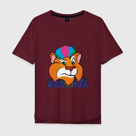 Мужская футболка хлопок Oversize с принтом Clown в Курске, 100% хлопок | свободный крой, круглый ворот, “спинка” длиннее передней части | clown | tiger | клоун | мем | настроение | тигр
