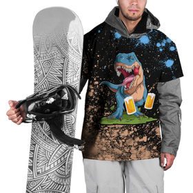 Накидка на куртку 3D с принтом Пивозавр - Краска в Санкт-Петербурге, 100% полиэстер |  | Тематика изображения на принте: dinosaur | pivo | pivozavr | взрыв | динозавр | краска | прикол